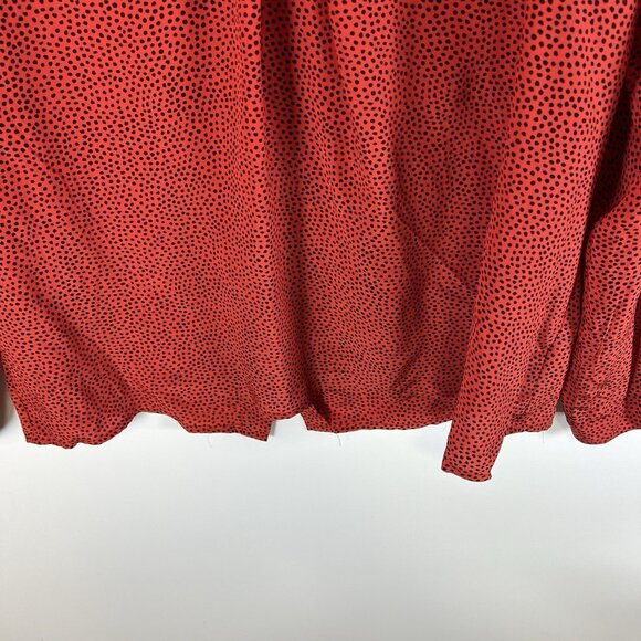 Vintage‎ Christian Dior Seperates Womens Red Polka Dot Silk Top Size 14 Designer - Picture 3 of 9